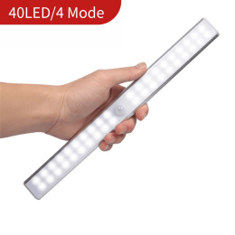 40LED Under Cabinet Lights, Motion Sensor Closet Light, USB Stick-On Anywhere Magnetic Night Light Bar, Under Counter Light for Bedroom, Wardrobe